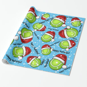 Papier Cadeau Balle de tennis de style de Noël