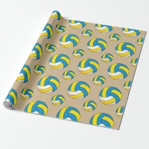 Papier Cadeau Balle de volley-ball en dessin