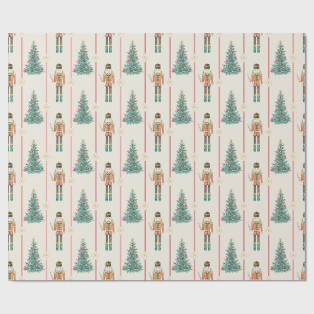 Papier Cadeau Ballerina Vintage Noël (Plat)
