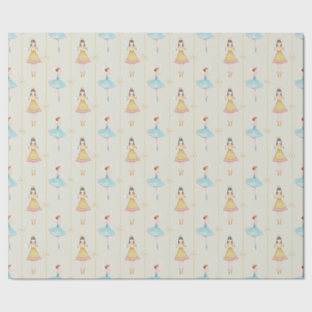 Papier Cadeau Ballerina Vintage Noël (Couture)