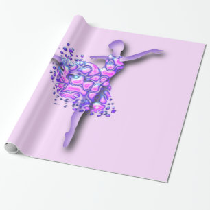 Papier Cadeau Ballerina Wrapper Paper Ballet Danseuse Femme