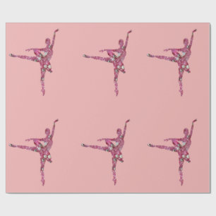 Papier Cadeau Ballerine de fée de prune de sucre