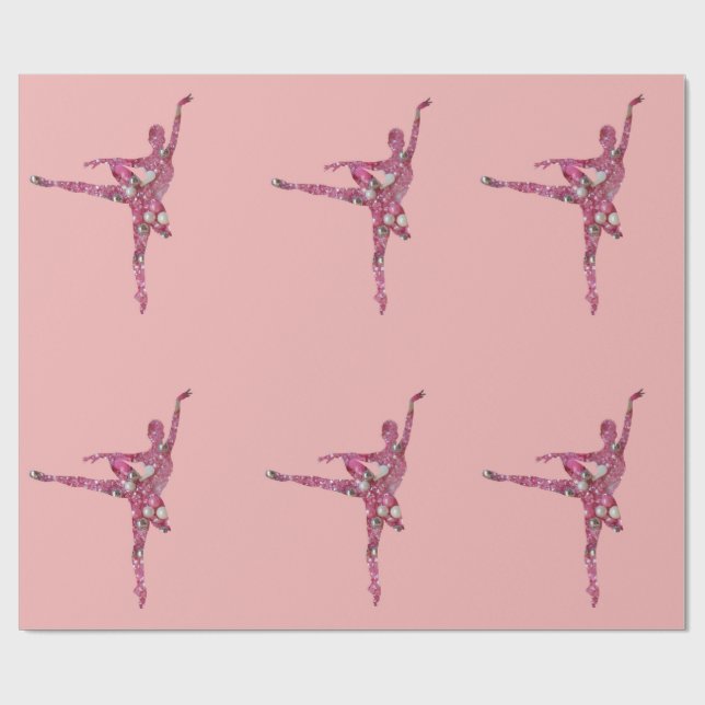 Papier Cadeau Ballerine de fée de prune de sucre (Plat)