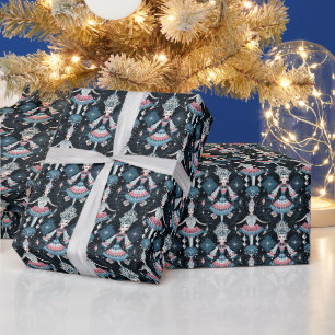 Papier Cadeau Ballet Casse-Noix Enchantant, Arlequin