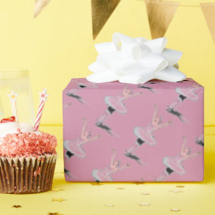 Papier Cadeau Ballet rose Ballerina fille Anniversaire