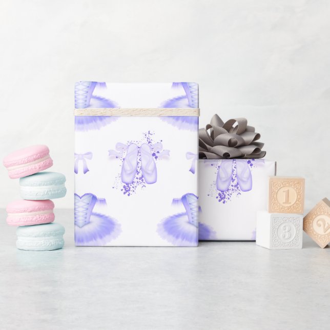 Papier Cadeau Ballet violet Anniversaire Tutu & Pointe Chaussure (Baby Shower)
