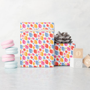 Papier Cadeau Ballon de fête mignon motif anniversaire fille Emb