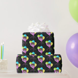 Papier Cadeau Ballons d'anniversaire avec des aviateurs en Parti