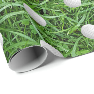 Papier Cadeau Ballons de golf d'anniversaire sur papier d'envelo