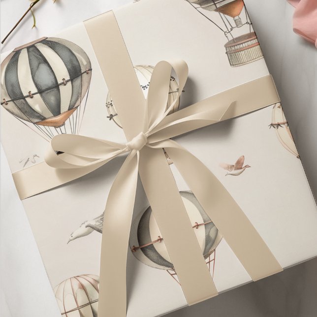 Papier Cadeau Ballons vintages à air chaud (Créateur téléchargé)
