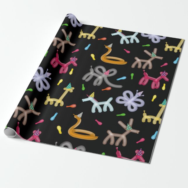 Papier Cadeau Balloon Animals Kids Party Theme (Déroulé)