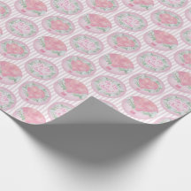 Ballotte à air chaud rose-pêche - bandes florales