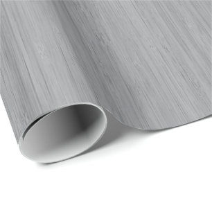 Papier Cadeau Bambou gris cendré avec apparence de grain de boi