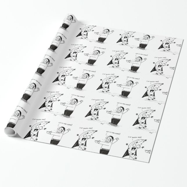 Papier Cadeau Banana Man Drôle Cartoon Wraping Papier (Déroulé)