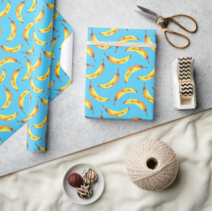 Papier Cadeau Bananes Motif aquarelle