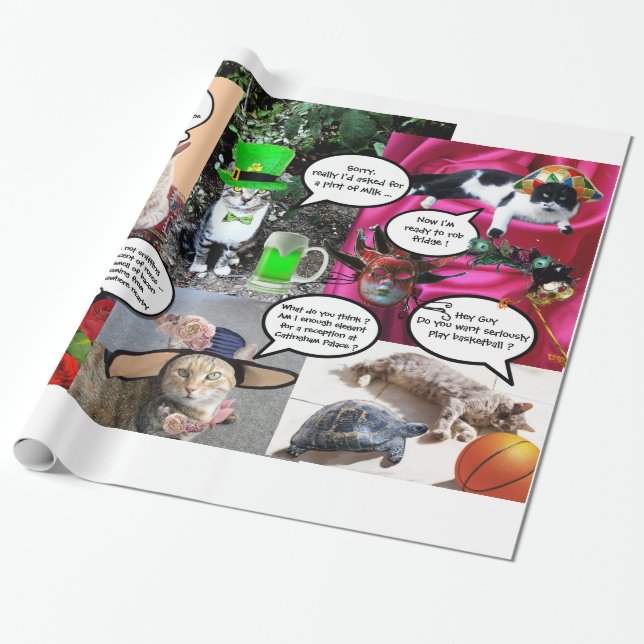 PAPIER CADEAU BANDE-BANDE AMUSANTE DE CHAUSSURES DE DISCUSSION (Déroulé)
