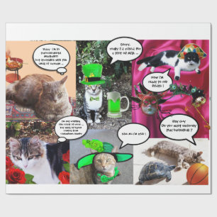 PAPIER CADEAU BANDE-BANDE AMUSANTE DE CHAUSSURES DE DISCUSSION
