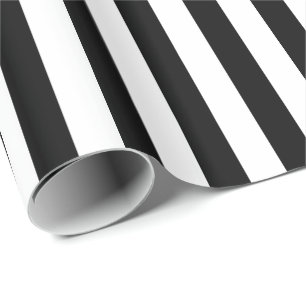 Papier Cadeau Bande blanche/noire