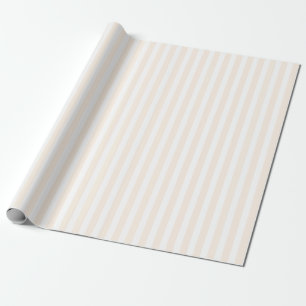 Papier Cadeau Bande de bonbons beige et blanche