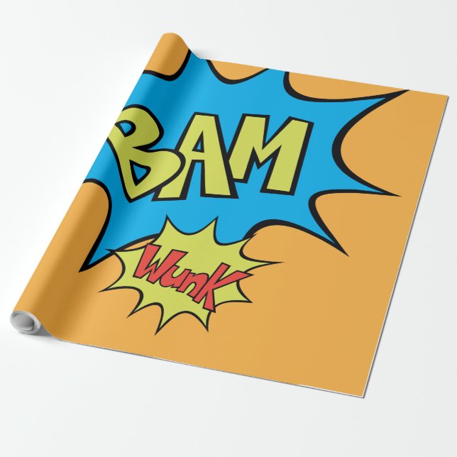 Papier Cadeau Bande dessinée Bam Balloon (Déroulé)