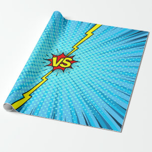 Papier Cadeau Bande dessinée contre arrière - plan, style pop-ar