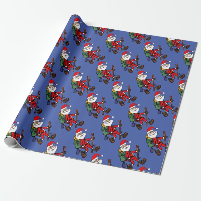 Papier Cadeau Bande dessinée mignonne de Noël de randonnée du (Déroulé)
