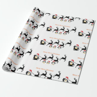 Papier Cadeau Bande dessinée mignonne de Penquin, papier