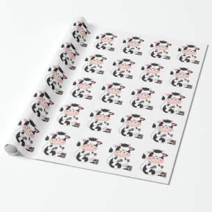 Papier Cadeau Bande dessinée mignonne de vache