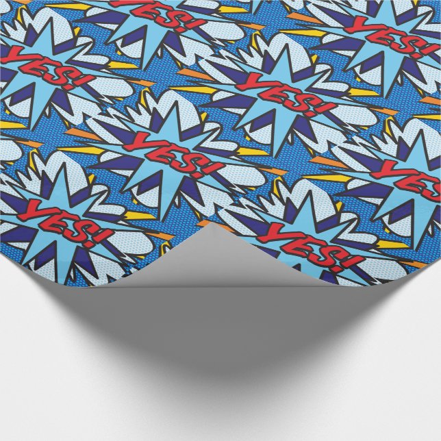 Papier Cadeau Bande dessinée Pop Art OUI (Coin)