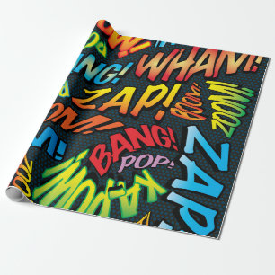 Papier Cadeau Bande dessinée Pop Art Sounds