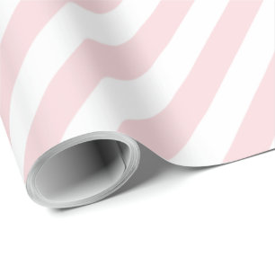 Papier Cadeau Bande diagonale rose pâle