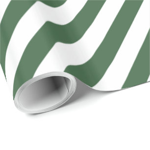 Papier Cadeau Bande diagonale verte du chasseur