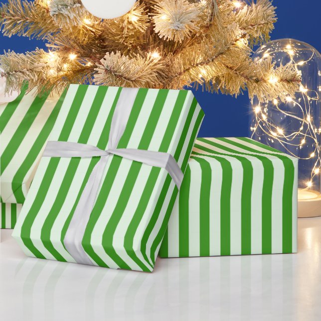 Papier Cadeau Bande d'olive lisse pour un cadeau de fin de style (Vacances)