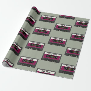 Papier Cadeau Bande Mix Violet - Années 80 Et 90 Cadeaux Inspir