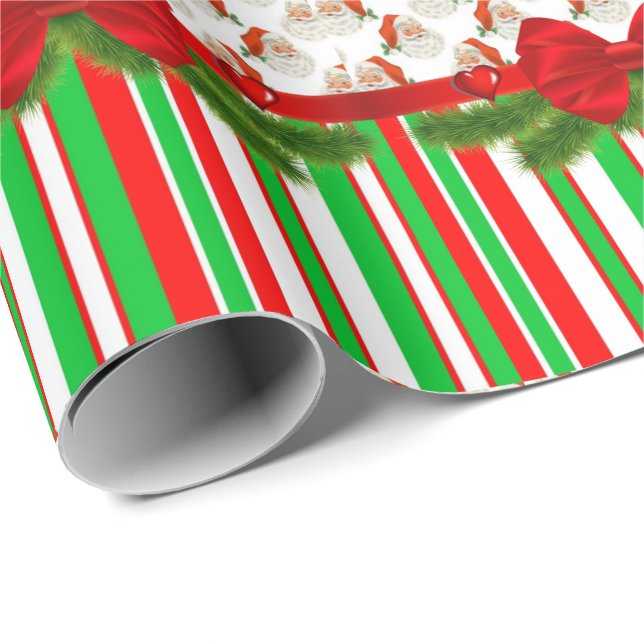 Papier Cadeau Bande papier papier de Noël Père Noël (Coin rond)