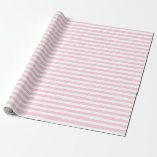 Papier Cadeau Bandes blanches et roses millénaires
