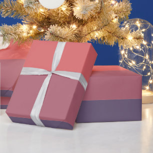 Papier Cadeau Bandes de couleur automne -
