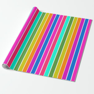Papier Cadeau Bandes de printemps chaudes