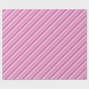 Papier Cadeau Bandes de Sucre de canne rose et blanc pastel