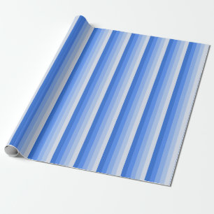 Papier Cadeau Bandes d'ombre bleues