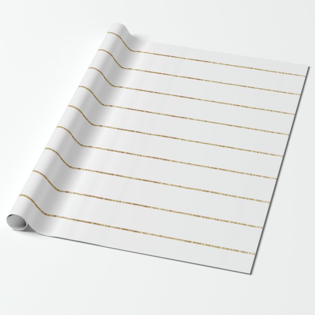 Papier Cadeau Bandes d'or (Déroulé)