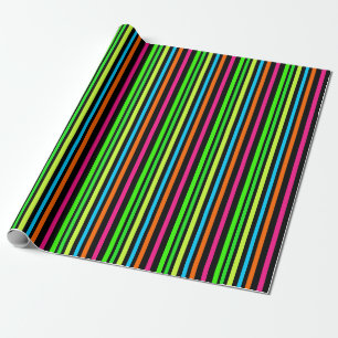Papier Cadeau Bandes néon