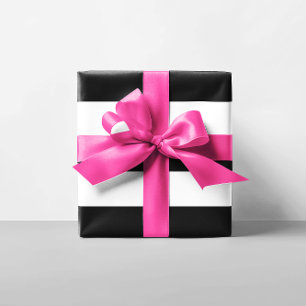 Papier Cadeau Bandes noires et blanches