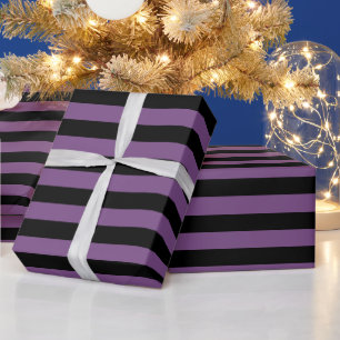 Papier Cadeau Bandes pourpres et noires