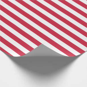 Papier Cadeau Bandes rouges et blanches