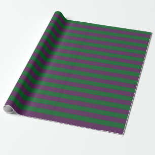 Papier Cadeau Bandes vertes et violettes de la forêt