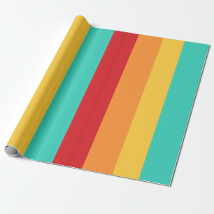 Papier Cadeau Bandes verticales multicolores