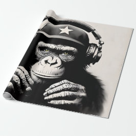 Papier Cadeau Banksy DJ Monkey Gorilla Chimp