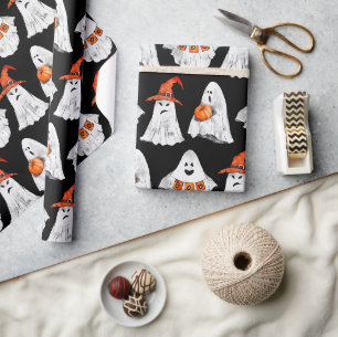 Papier Cadeau Bannière de la fête d'Halloween, Décor de la fête 