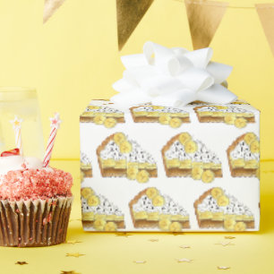 Papier Cadeau Banoffe Banana Toffee Pie Slice UK British Food